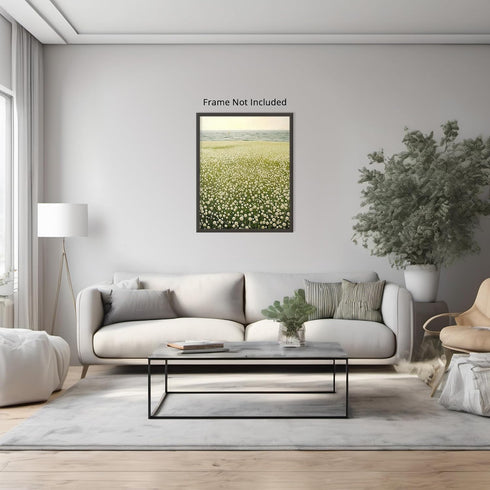 Posterizer 1 pcs-open landscape by a field of delicate white blossoms 2-Collectibles & Fine Art-Landscape & Nature Art- Gift for Men Women Entrepr...