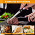 KITWARE Steak Knives Set in Gift Box,4.5 inch Sharp Steak Knives Set of 6, Serrated Edge Knife with Black Handle,Stainless Steel Knifes for Bread,...