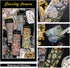Vintage Flowers Stickers Set for Journaling - Maxleaf 12Sheets Clear Waterproof 3D Flowers Scrapbook Supplies Gold Foil Stickers Pack for Art Bull...
