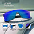 Mostly Sunny - Polarized UV400 Rimless Single Full Lens Square Flat Top Shield Wraparound Oversized Sunglasses Men Women...