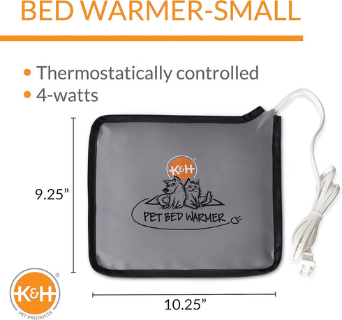 K&H Pet Products Pet Bed Warmer, Turn Any Cat or Dog Bed Into a Heated Cat or Dog Bed, Waterproof Heated Pad to Insert Inside Indoor Cat and Dog B...