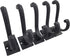 Claimed Corner Iron Scroll Coat Hooks - Wall Mounted Rustic Farmhouse Cast Iron DIY Coat Towel Hat Scarf Bag Hook - 5 Pack (Black)...