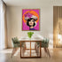 Posterizer 1 pcs-vintage woman purple and orange collage-Retro Art-Abstract & Modern Art-Gift for Art Lovers- UNFRAMED Wall Art...