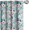 Lunarable Panda Window Curtains, Portraits of Chinese Bears on Sketch Flowers and Abstract Circular Shapes, Lightweight Decor 2-Panel Set with Rod...
