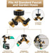 IPOW Solid Brass Body Backyard 2 Way Y Valve Garden Hose Connector Splitter Adapter + Extra 4 Rubber Hose Washers with Comfort Grip, 2 Pack...