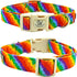 Elegant little tail Dog Collar, LGBT Holiday Pet Collar Dog Durable Rainbow Print Dog Collars Plastic Buckle Soft Pet Gift Adjustable Dog Collar f...