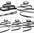 HUIHUANG Paw Print Bone Satin Ribbon Assortment - Black and White, 3/8" & " 5/8" Inch, 10 Rolls 50 Yards - Assorted Ribbon for Crafts, Dog Party S...