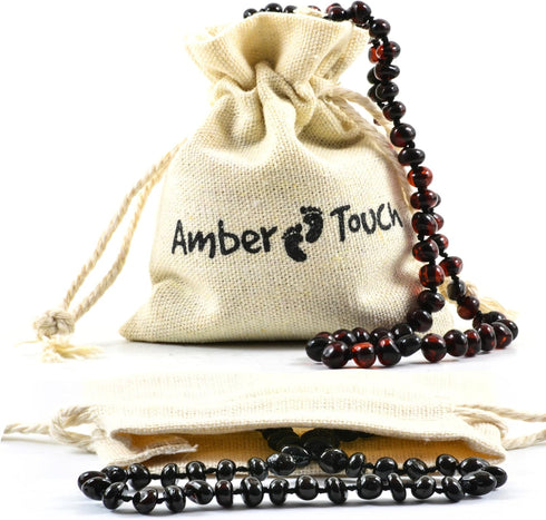 Baltic Amber Necklace (13 Inches) - Certified Authentic Baltic Amber (Black)...