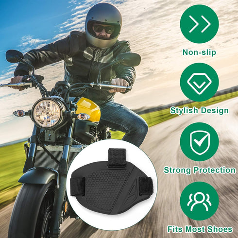Coitak Motorcycle Motorbike Shift Pad, Motorcycle Shoe Boot Protector Cover, Protective Rubber Gear Shifter Guards (Black)...