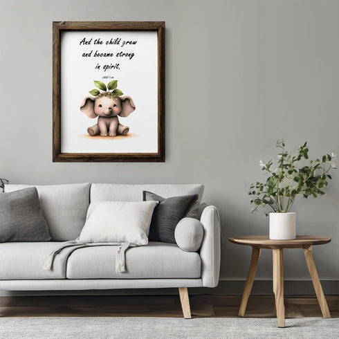 Posterizer 1 pcs-Child Grew and Became Strong- Bible Verse-Religious Posters-Kids Room Art-Gift for Daughter, Son, Kids-decor for nursery toddlers...