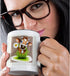 3dRose Jersey Cow In Grass Two Tone Mug, 11 oz, Black/White...