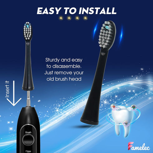 Flossing Electric Toothbrush Head for Waterpik Sonic Fusion 2.0 Replacement Heads SF-03 SF-04, Compatible with Waterpik Toothbrush & Water Flosser...