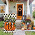 AVOIN colorlife Fall Monogram Letter B Garden Flag Polka Dot Pumpkin 12x18 Inch Double Sided Outside, Small Burlap Family Last Name Initial Yard D...