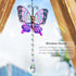 Set 2 Metal Butterfly Suncatchers for Windows - 14" Outdoor Fence Wall Art Decor, Rainbow Prisms Sun Catchers with Crystals Hanging for Home Garde...