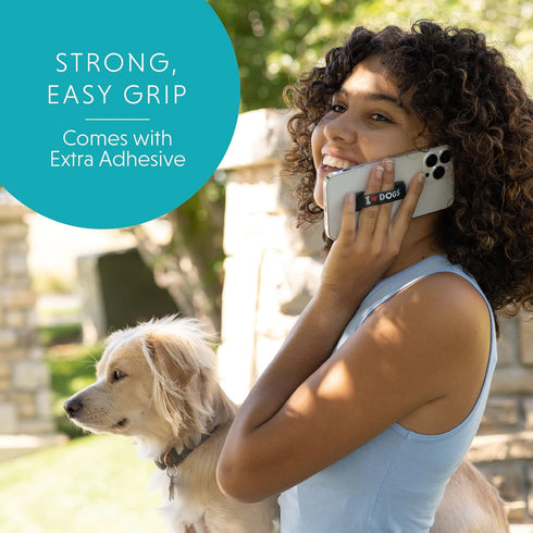 LOVEHANDLE Phone Grip with Black Checkered Design - Universal Phone Strap and Phone Grips for Back of Phone - Convenient Cell Phone Holder for Han...