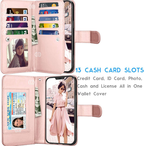 Tekcoo Wallet Case for iPhone 12 Mini / iPhone12 Mini (5.4 inch) 2020 Luxury ID Cash Credit Card Slots Holder Carrying Pouch Folio Flip PU Leather...