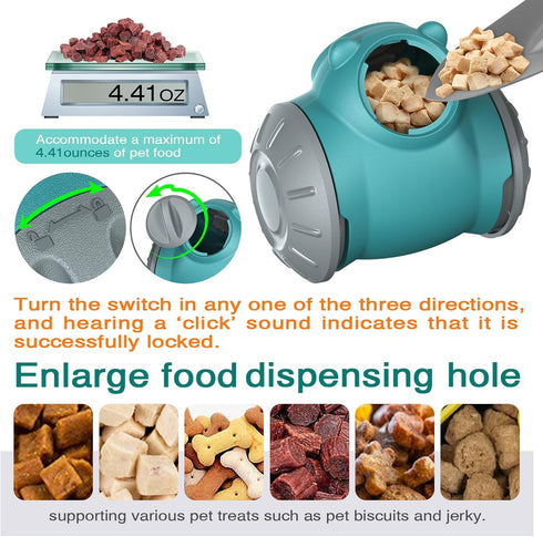 Dog Treat Dispenser Toy - Interactive Dog Toys, Dog Treat Toy Treat Dispensing Dog Toys for Mental Stimulation & Fun Playtime Puzzle Toys for Larg...