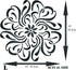 Flower Mandala Stencil, 14 x 14 inch (L) - Floral Flowers Flora Plants Wall Stencils for Painting Template...