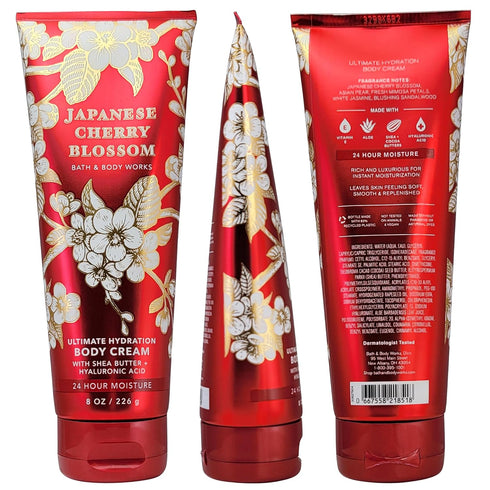 Bath a?d Body - Women's Body Cream with Shea Butter 8 OZ / 226 g (Japanese Cherry Blossom)...