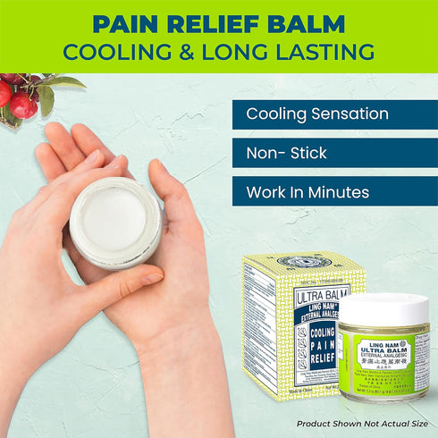 Ultra Balm External Analgesic, for Cooling Pain Relief Simple Backache Arthritis Strains Bruises Sprain, Muscle Pain, Muscle Soreness,0.7oz/19.8g...