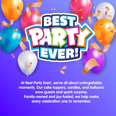 BEST PARTY EVER! Spincredible Candle, Singing Candle-Powered Spinning Cake Topper, Reusable Birthday Candle, Fits Any Size Cake, Great for Birthda...