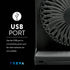 Treva 5-Inch USB And Battery Powered Desk Fan With Two Cooling Speeds And Adjustable Tilt Small Fan USB Fan Cubicle Accessories Durable and Long L...
