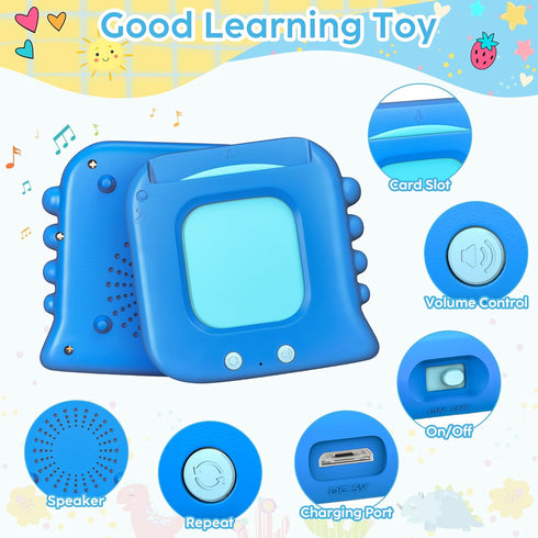 Kids Toddler Talking Flash Cards with 224 Sight Words,Montessori Toys,Speech Therapy,Autism Sensory Toys,Learning Educational Gifts for Age 1 2 3 ...