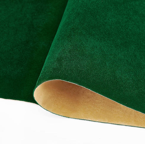BENECREAT 157x9.8" Dark Green Self Adhesive Velvet Flock Liner Velvet Fabric for Jewelry Drawer Craft Fabric Upholstery Peel Sticker, Festival Dec...