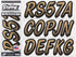 STIFFIE Whipline Metallic Gold/Black 3" Boat & PWC Registration Decals • Numbers Letters Stickers...