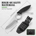 Omesio Small Fixed Blade Knife, Tactical Hunting Camping Survival Knife with Kydex Sheath, Full Tang Stainless Steel 2.68-Inch Drop Point Blade G1...