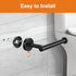 Matte Black Bathroom Toilet Paper Holder, Premium Thicken SUS304 Stainless Steel Rustproof Wall Mounted Toilet Tissue Roll Holder for Bathroom, Ki...