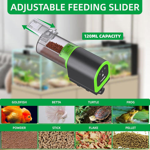 FREESEA Automatic Fish Feeder for Aquarium: Small USB Rechargeable Vacation Auto Fish Food Dispenser with Timer...