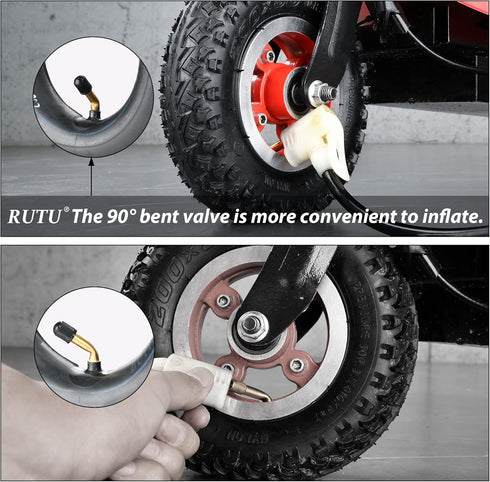 RUTU 200x50 Inner Tube & Tire, 8x2 Scooter Tire Tube Replacement for Electric Scooters Razor E100, E150, E200, Dune Buggy, High Rubber Content, TR...