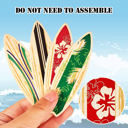 48 Pieces Surfboard Cupcake Toppers Surfboard Beach Cake Decorations Surfboard Mini Accents for Swimming Pool Summer Beach Party Luau Birthday Bab...