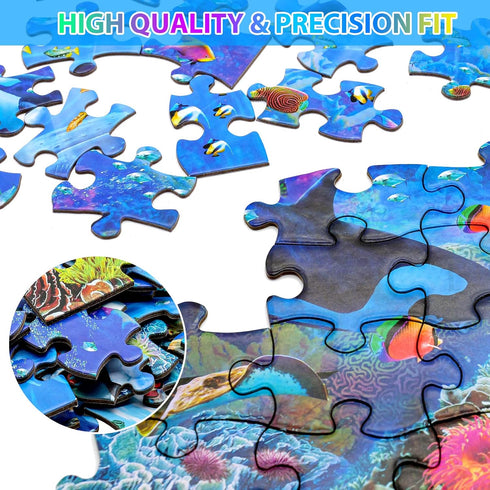 Puzzles for Kids Ages 4-8 6-8 8-10 Year Old - Underwater Scene - 100 Pieces Jigsaw Puzzle for Kids Learning Educational Puzzles for Boys Girls (wi...