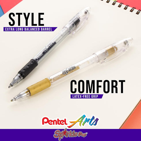 Pentel Sparkle Pop Metallic Gel Pen, (1.0mm) Bold Line, Blue/green Ink - K91-DC...