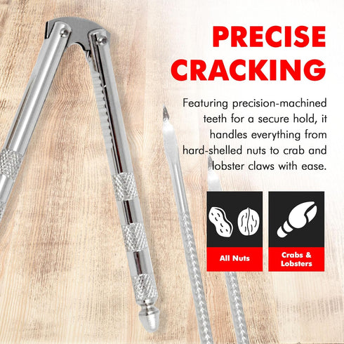 Chef Craft Classic Nut Cracker with Picks, 6.75 inch, Stainless Steel...