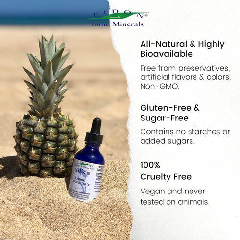 Eidon Ionic Minerals Liquid Silica Mineral Concentrate - Silica Supplement for Hair, Skin and Nails, Supports Collagen Production, Joint and Bone ...