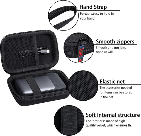 khanka Hard Travel Case Replacement for Anker 733 Power Bank 10,000mAh (GaNPrime PowerCore 65W), 2-in-1 Hybrid Charger, Case Only......
