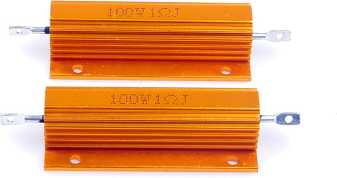100 Watt 1 Ohm 5% Electronic Aluminium Shell Resistors Gold Wirewound Resistor (Pack of 2)...