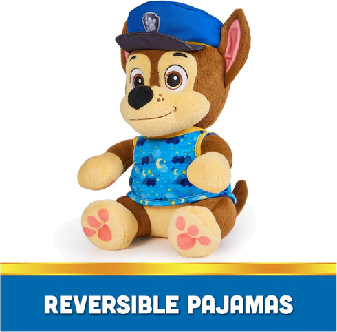 Paw Patrol, Bedtime Plush Chase, 10-Inch Stuffed Animal with Reversible Outfit, Kids Toys for Boys & Girls Ages 3 and Up...