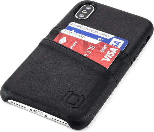 Dockem Wallet Case for iPhone X/XS: Built-in Metal Plate for Magnetic Mounting & 2 Credit Card Holders, (5.8" Exec M2, Synthetic Leather, Black)...