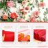 Mlurcu Crepe Paper 6 Rolls Red Crepe Paper 10 Inch Wide Crepe Paper Streamers Crepe Paper Flower Making Kits Green Floral Tape and Floral Stem Wir...