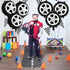 12 Pcs Wheel Tire Balloons,18 Inch Race Car Wheel Balloons Race Car Party Decorations Car Foil Balloons for Birthday Party Race Car Theme Party Su...