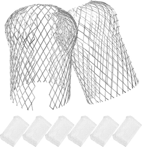RICHERI 5PCS Roof Gutter Guard Filters 3 Inch Expand Aluminum Filter Strainer Stops Blockage Leaf Drains Debris Drain Net Cover...