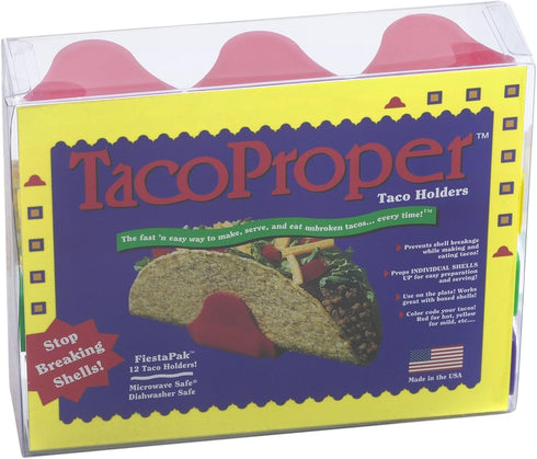 The TacoProper FiestaPak, Set of 12 Taco Holders, Made in America...