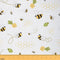 Cute Bee Fabric by The Yard Cartoon Wild Animal Outdoor Flowers Plants Fabric for Kids Boys Girls Yellow Geometric Hexagon Pattern Fabric for DIY ...