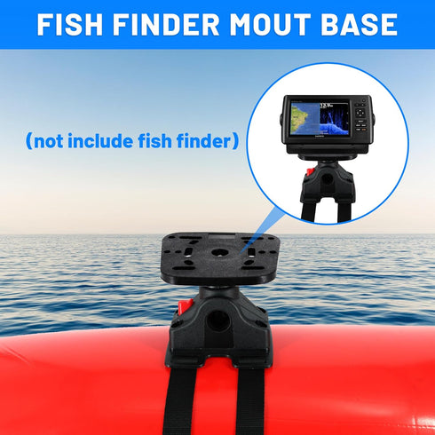 Fish Finder Mount Base with Mount Bracket, Removable Adjustable Boat Fish Finder Electronic Mount, Universal Marine Electronic Fish Finder Mount f...