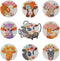 8Pcs Cattle Diamond Painting Coaster 5D Flower Pattern Diamond Painting Art Cup Mat with Holder DIY Crafts Supplies for Adult Beginner Teens...