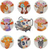 8Pcs Cattle Diamond Painting Coaster 5D Flower Pattern Diamond Painting Art Cup Mat with Holder DIY Crafts Supplies for Adult Beginner Teens...